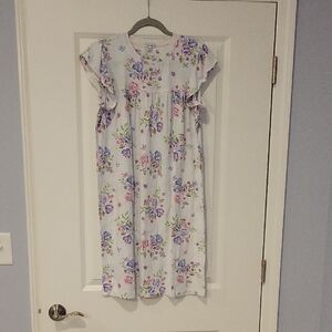 You Say Women's Ruffle Sleeve Floral Sleep Shirt In XS NWT